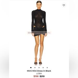 Loba Elegant Black Mini Dress